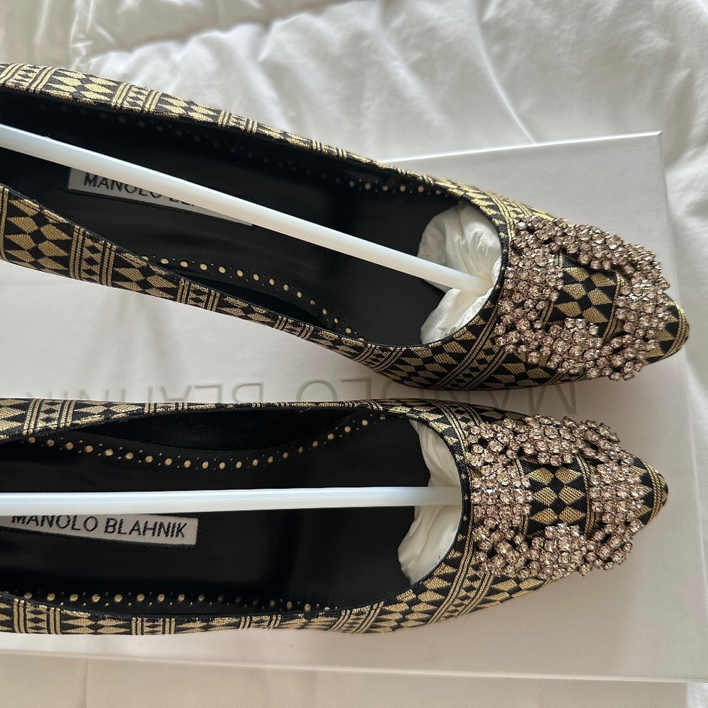 NWT Manolo Blahnik Hangisi mid heels